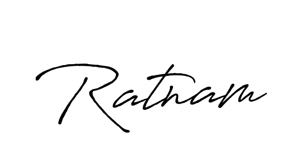 Once you've used our free online signature maker to create your best signature Antro_Vectra_Bolder style, it's time to enjoy all of the benefits that Ratnam name signing documents. Ratnam signature style 7 images and pictures png