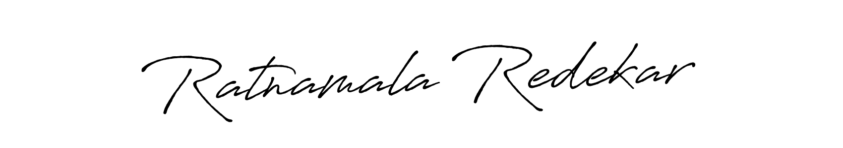 Create a beautiful signature design for name Ratnamala Redekar. With this signature (Antro_Vectra_Bolder) fonts, you can make a handwritten signature for free. Ratnamala Redekar signature style 7 images and pictures png