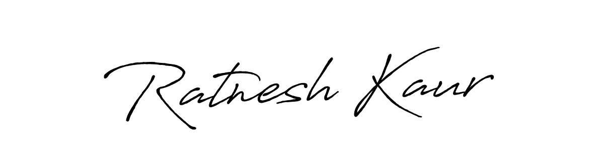 How to make Ratnesh Kaur signature? Antro_Vectra_Bolder is a professional autograph style. Create handwritten signature for Ratnesh Kaur name. Ratnesh Kaur signature style 7 images and pictures png