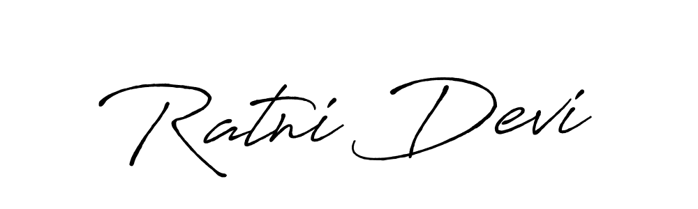 Use a signature maker to create a handwritten signature online. With this signature software, you can design (Antro_Vectra_Bolder) your own signature for name Ratni Devi. Ratni Devi signature style 7 images and pictures png