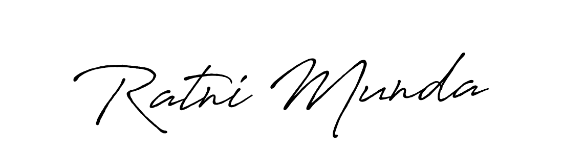 Also You can easily find your signature by using the search form. We will create Ratni Munda name handwritten signature images for you free of cost using Antro_Vectra_Bolder sign style. Ratni Munda signature style 7 images and pictures png