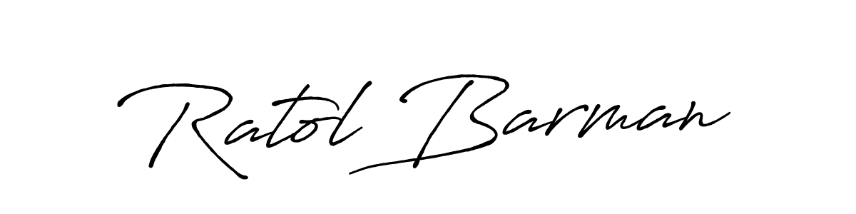 How to make Ratol Barman name signature. Use Antro_Vectra_Bolder style for creating short signs online. This is the latest handwritten sign. Ratol Barman signature style 7 images and pictures png