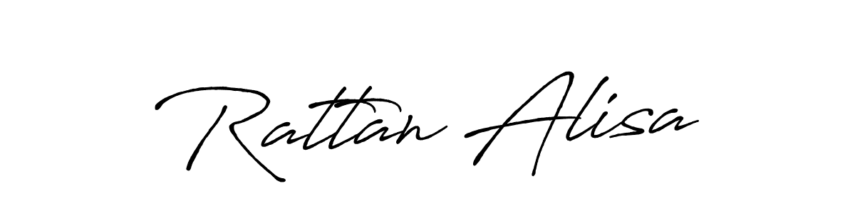 The best way (Antro_Vectra_Bolder) to make a short signature is to pick only two or three words in your name. The name Rattan Alisa include a total of six letters. For converting this name. Rattan Alisa signature style 7 images and pictures png