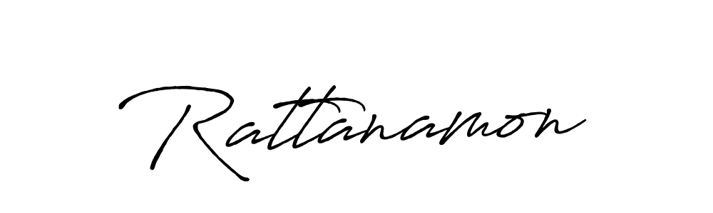 Also we have Rattanamon name is the best signature style. Create professional handwritten signature collection using Antro_Vectra_Bolder autograph style. Rattanamon signature style 7 images and pictures png