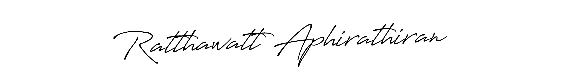 The best way (Antro_Vectra_Bolder) to make a short signature is to pick only two or three words in your name. The name Ratthawatt Aphirathiran include a total of six letters. For converting this name. Ratthawatt Aphirathiran signature style 7 images and pictures png