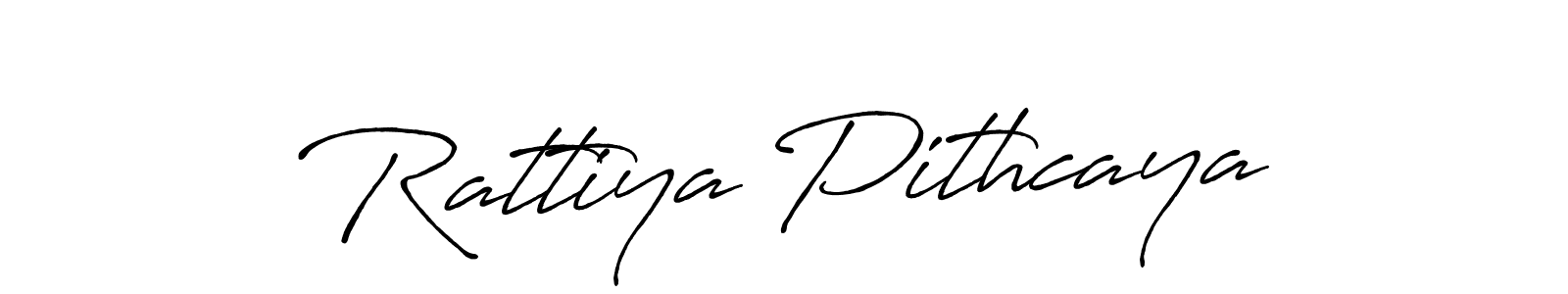 Create a beautiful signature design for name Rattiya Pithcaya. With this signature (Antro_Vectra_Bolder) fonts, you can make a handwritten signature for free. Rattiya Pithcaya signature style 7 images and pictures png