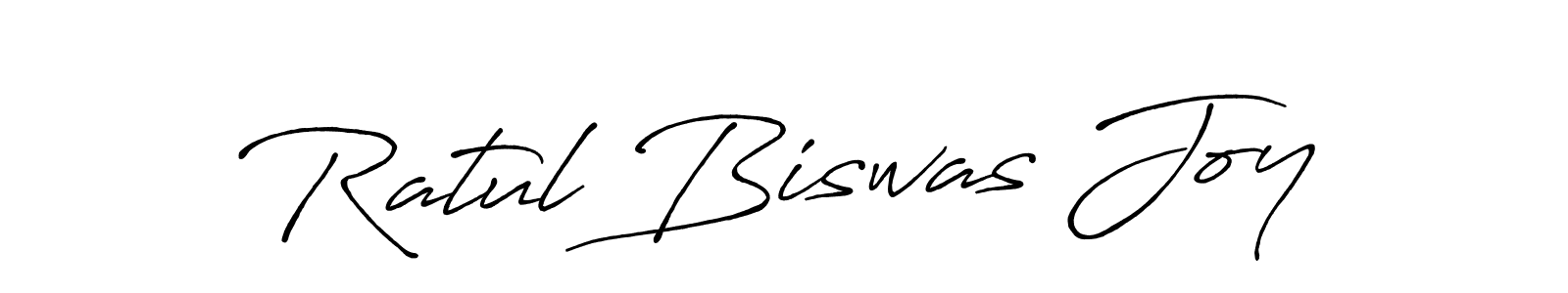 The best way (Antro_Vectra_Bolder) to make a short signature is to pick only two or three words in your name. The name Ratul Biswas Joy include a total of six letters. For converting this name. Ratul Biswas Joy signature style 7 images and pictures png