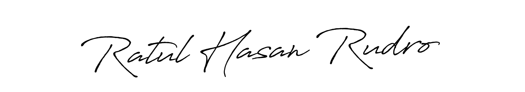 Design your own signature with our free online signature maker. With this signature software, you can create a handwritten (Antro_Vectra_Bolder) signature for name Ratul Hasan Rudro. Ratul Hasan Rudro signature style 7 images and pictures png