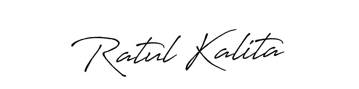 Antro_Vectra_Bolder is a professional signature style that is perfect for those who want to add a touch of class to their signature. It is also a great choice for those who want to make their signature more unique. Get Ratul Kalita name to fancy signature for free. Ratul Kalita signature style 7 images and pictures png