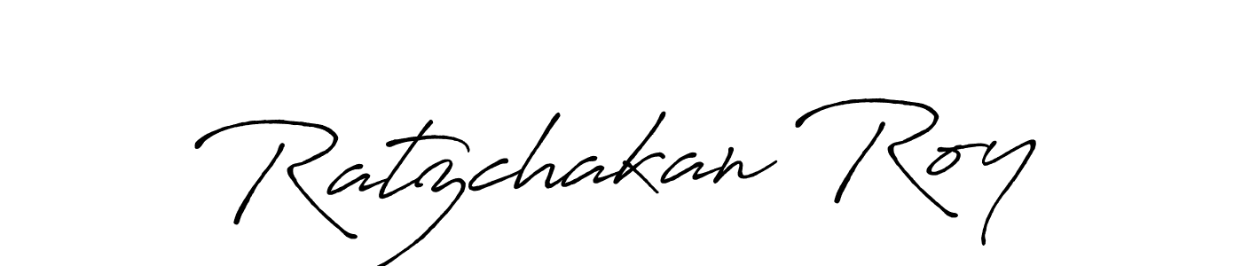 How to make Ratzchakan Roy name signature. Use Antro_Vectra_Bolder style for creating short signs online. This is the latest handwritten sign. Ratzchakan Roy signature style 7 images and pictures png