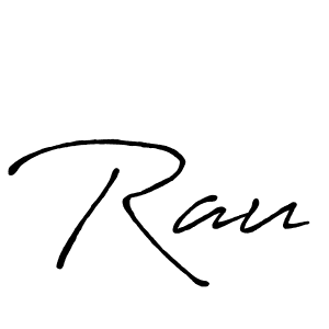 Design your own signature with our free online signature maker. With this signature software, you can create a handwritten (Antro_Vectra_Bolder) signature for name Rau. Rau signature style 7 images and pictures png