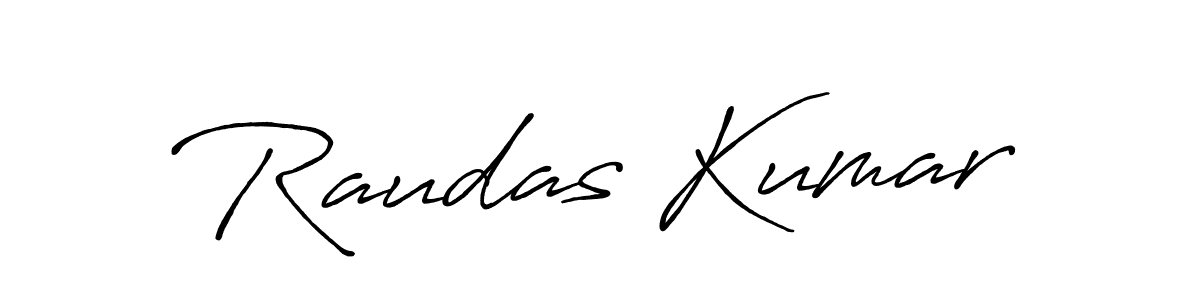 Create a beautiful signature design for name Raudas Kumar. With this signature (Antro_Vectra_Bolder) fonts, you can make a handwritten signature for free. Raudas Kumar signature style 7 images and pictures png