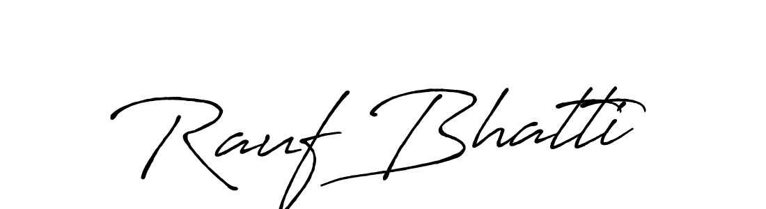 How to make Rauf Bhatti name signature. Use Antro_Vectra_Bolder style for creating short signs online. This is the latest handwritten sign. Rauf Bhatti signature style 7 images and pictures png