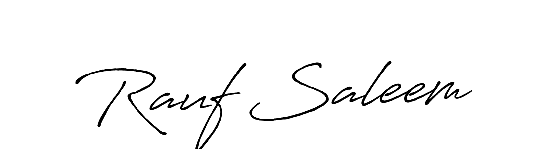 How to make Rauf Saleem name signature. Use Antro_Vectra_Bolder style for creating short signs online. This is the latest handwritten sign. Rauf Saleem signature style 7 images and pictures png