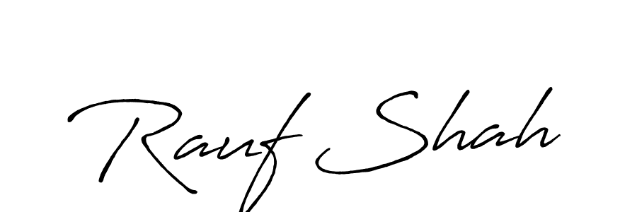 Create a beautiful signature design for name Rauf Shah. With this signature (Antro_Vectra_Bolder) fonts, you can make a handwritten signature for free. Rauf Shah signature style 7 images and pictures png