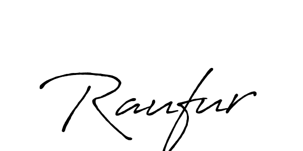 Use a signature maker to create a handwritten signature online. With this signature software, you can design (Antro_Vectra_Bolder) your own signature for name Raufur. Raufur signature style 7 images and pictures png