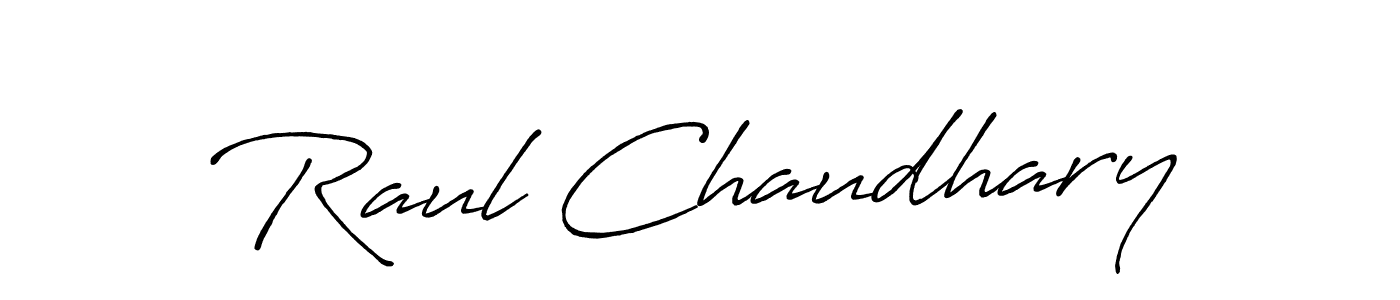 Create a beautiful signature design for name Raul Chaudhary. With this signature (Antro_Vectra_Bolder) fonts, you can make a handwritten signature for free. Raul Chaudhary signature style 7 images and pictures png