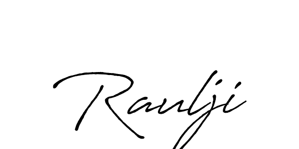 Design your own signature with our free online signature maker. With this signature software, you can create a handwritten (Antro_Vectra_Bolder) signature for name Raulji. Raulji signature style 7 images and pictures png