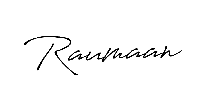Raumaan stylish signature style. Best Handwritten Sign (Antro_Vectra_Bolder) for my name. Handwritten Signature Collection Ideas for my name Raumaan. Raumaan signature style 7 images and pictures png