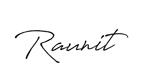 How to make Raunit signature? Antro_Vectra_Bolder is a professional autograph style. Create handwritten signature for Raunit name. Raunit signature style 7 images and pictures png