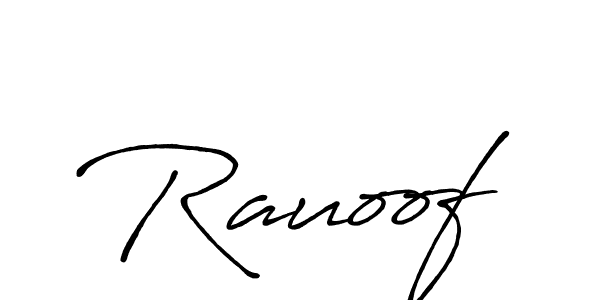 How to Draw Rauoof signature style? Antro_Vectra_Bolder is a latest design signature styles for name Rauoof. Rauoof signature style 7 images and pictures png