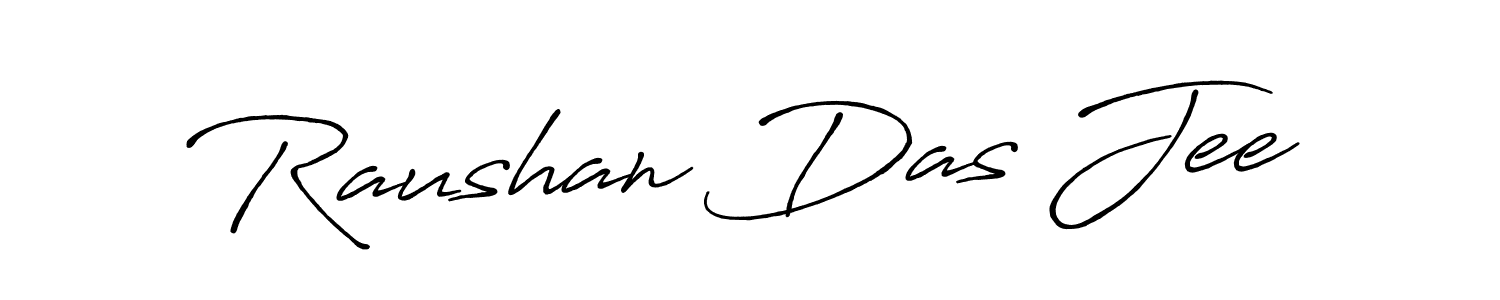 Create a beautiful signature design for name Raushan Das Jee. With this signature (Antro_Vectra_Bolder) fonts, you can make a handwritten signature for free. Raushan Das Jee signature style 7 images and pictures png