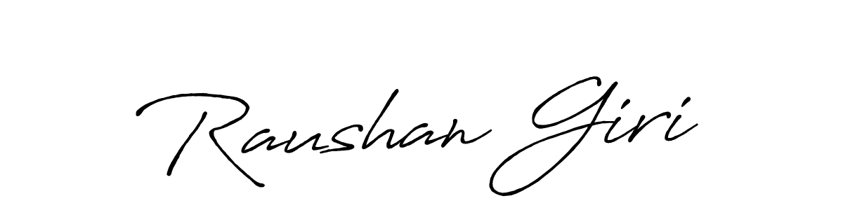 Design your own signature with our free online signature maker. With this signature software, you can create a handwritten (Antro_Vectra_Bolder) signature for name Raushan Giri. Raushan Giri signature style 7 images and pictures png