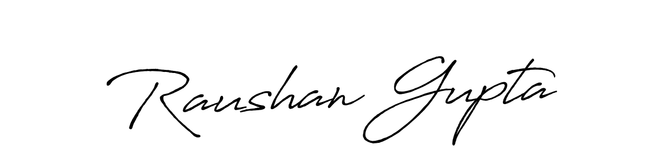 Also we have Raushan Gupta name is the best signature style. Create professional handwritten signature collection using Antro_Vectra_Bolder autograph style. Raushan Gupta signature style 7 images and pictures png
