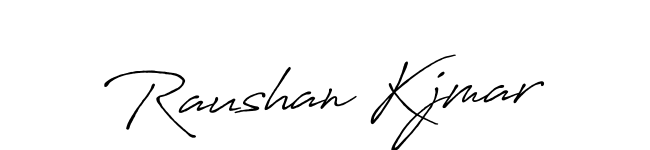 Make a beautiful signature design for name Raushan Kjmar. With this signature (Antro_Vectra_Bolder) style, you can create a handwritten signature for free. Raushan Kjmar signature style 7 images and pictures png