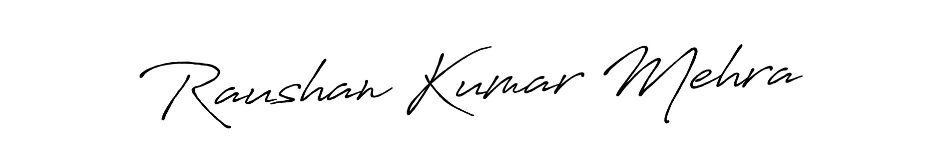 This is the best signature style for the Raushan Kumar Mehra name. Also you like these signature font (Antro_Vectra_Bolder). Mix name signature. Raushan Kumar Mehra signature style 7 images and pictures png