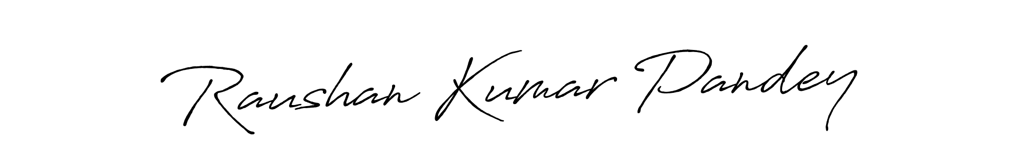 Create a beautiful signature design for name Raushan Kumar Pandey. With this signature (Antro_Vectra_Bolder) fonts, you can make a handwritten signature for free. Raushan Kumar Pandey signature style 7 images and pictures png