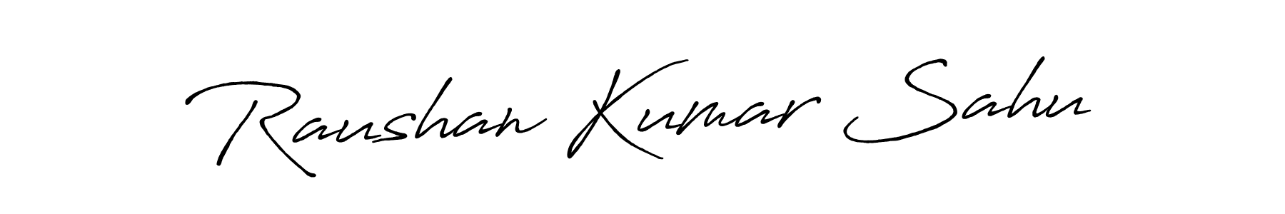 Create a beautiful signature design for name Raushan Kumar Sahu. With this signature (Antro_Vectra_Bolder) fonts, you can make a handwritten signature for free. Raushan Kumar Sahu signature style 7 images and pictures png