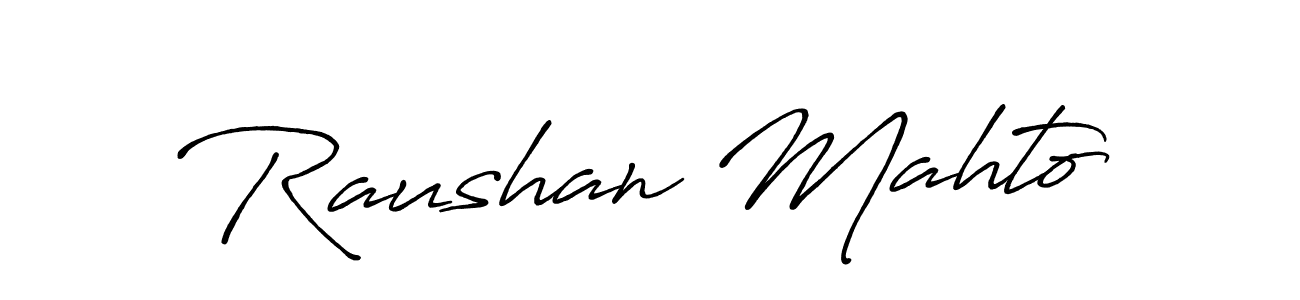 Create a beautiful signature design for name Raushan Mahto. With this signature (Antro_Vectra_Bolder) fonts, you can make a handwritten signature for free. Raushan Mahto signature style 7 images and pictures png