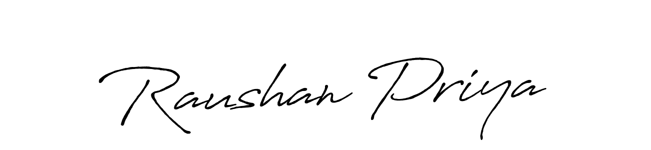 Also we have Raushan Priya name is the best signature style. Create professional handwritten signature collection using Antro_Vectra_Bolder autograph style. Raushan Priya signature style 7 images and pictures png