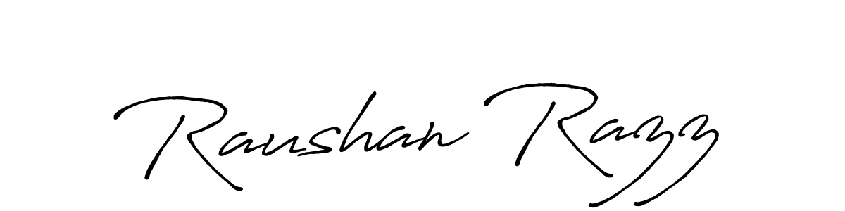 Raushan Razz stylish signature style. Best Handwritten Sign (Antro_Vectra_Bolder) for my name. Handwritten Signature Collection Ideas for my name Raushan Razz. Raushan Razz signature style 7 images and pictures png