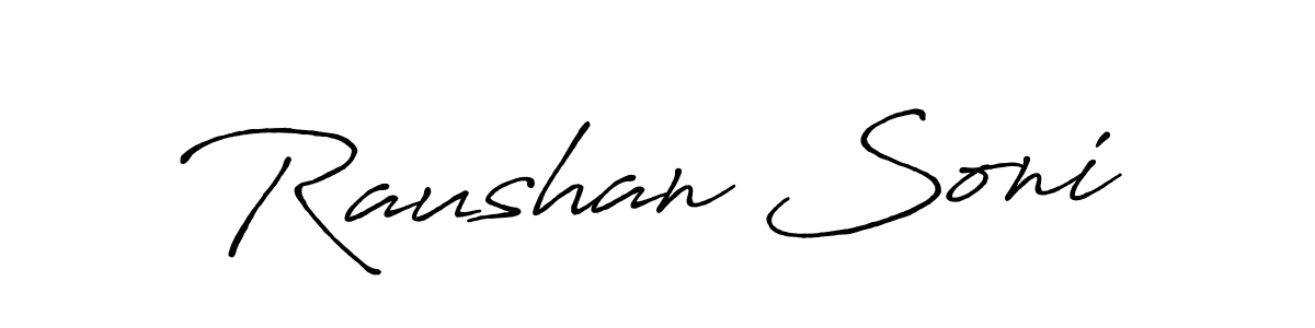 You should practise on your own different ways (Antro_Vectra_Bolder) to write your name (Raushan Soni) in signature. don't let someone else do it for you. Raushan Soni signature style 7 images and pictures png