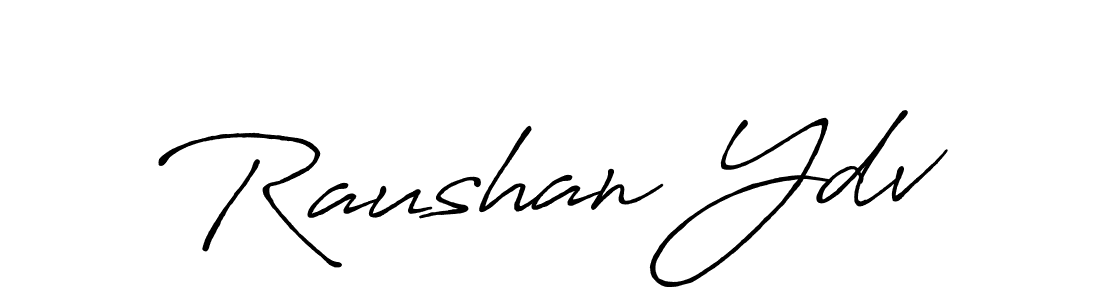How to make Raushan Ydv name signature. Use Antro_Vectra_Bolder style for creating short signs online. This is the latest handwritten sign. Raushan Ydv signature style 7 images and pictures png