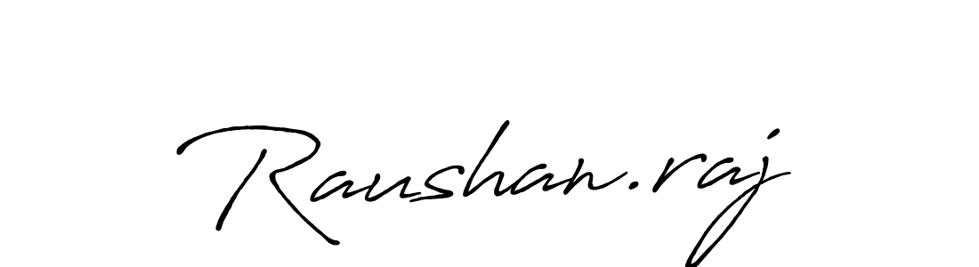 Make a beautiful signature design for name Raushan.raj. With this signature (Antro_Vectra_Bolder) style, you can create a handwritten signature for free. Raushan.raj signature style 7 images and pictures png