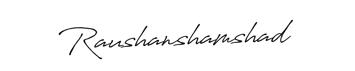 Similarly Antro_Vectra_Bolder is the best handwritten signature design. Signature creator online .You can use it as an online autograph creator for name Raushanshamshad. Raushanshamshad signature style 7 images and pictures png