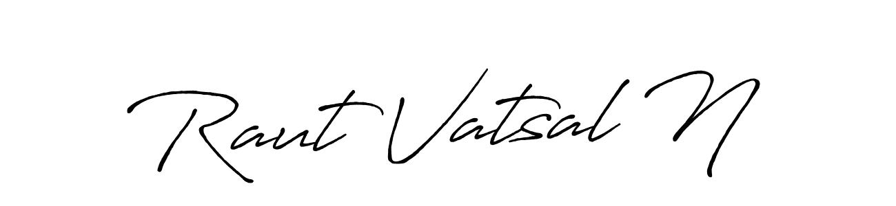 Antro_Vectra_Bolder is a professional signature style that is perfect for those who want to add a touch of class to their signature. It is also a great choice for those who want to make their signature more unique. Get Raut Vatsal N name to fancy signature for free. Raut Vatsal N signature style 7 images and pictures png