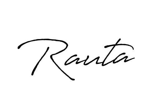 Use a signature maker to create a handwritten signature online. With this signature software, you can design (Antro_Vectra_Bolder) your own signature for name Rauta. Rauta signature style 7 images and pictures png