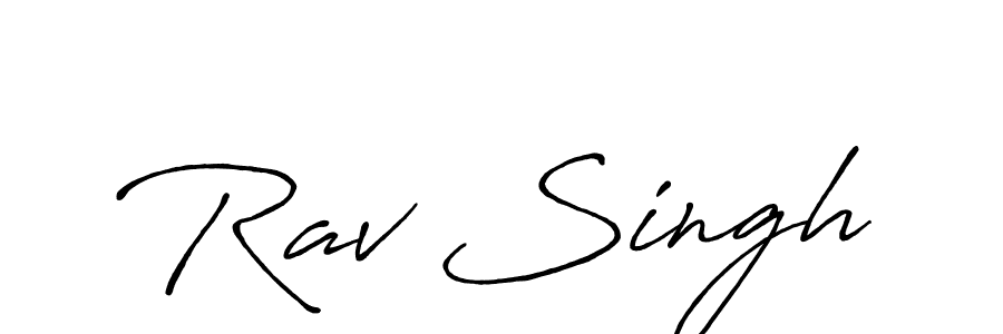 Create a beautiful signature design for name Rav Singh. With this signature (Antro_Vectra_Bolder) fonts, you can make a handwritten signature for free. Rav Singh signature style 7 images and pictures png