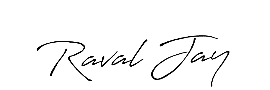 Create a beautiful signature design for name Raval Jay. With this signature (Antro_Vectra_Bolder) fonts, you can make a handwritten signature for free. Raval Jay signature style 7 images and pictures png