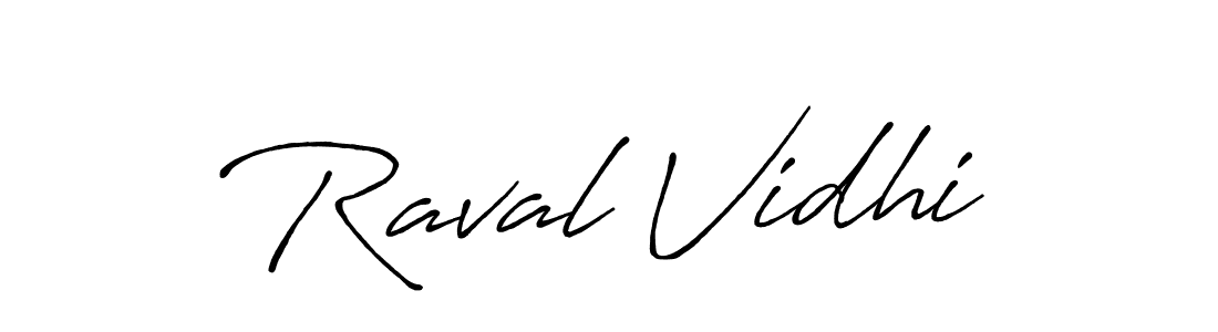 You should practise on your own different ways (Antro_Vectra_Bolder) to write your name (Raval Vidhi) in signature. don't let someone else do it for you. Raval Vidhi signature style 7 images and pictures png