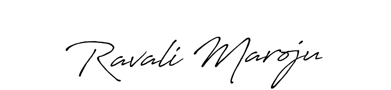 Ravali Maroju stylish signature style. Best Handwritten Sign (Antro_Vectra_Bolder) for my name. Handwritten Signature Collection Ideas for my name Ravali Maroju. Ravali Maroju signature style 7 images and pictures png