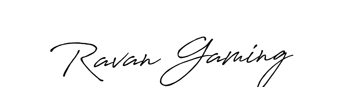 Create a beautiful signature design for name Ravan Gaming. With this signature (Antro_Vectra_Bolder) fonts, you can make a handwritten signature for free. Ravan Gaming signature style 7 images and pictures png