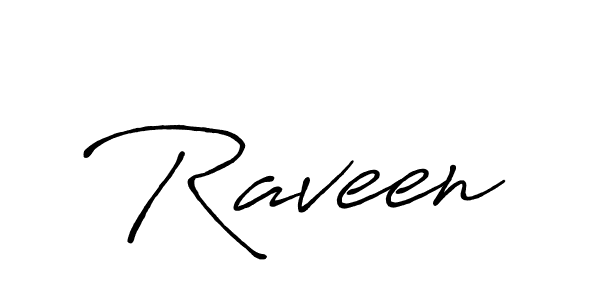 How to make Raveen name signature. Use Antro_Vectra_Bolder style for creating short signs online. This is the latest handwritten sign. Raveen signature style 7 images and pictures png