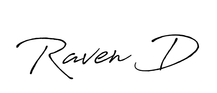 Similarly Antro_Vectra_Bolder is the best handwritten signature design. Signature creator online .You can use it as an online autograph creator for name Raven D. Raven D signature style 7 images and pictures png