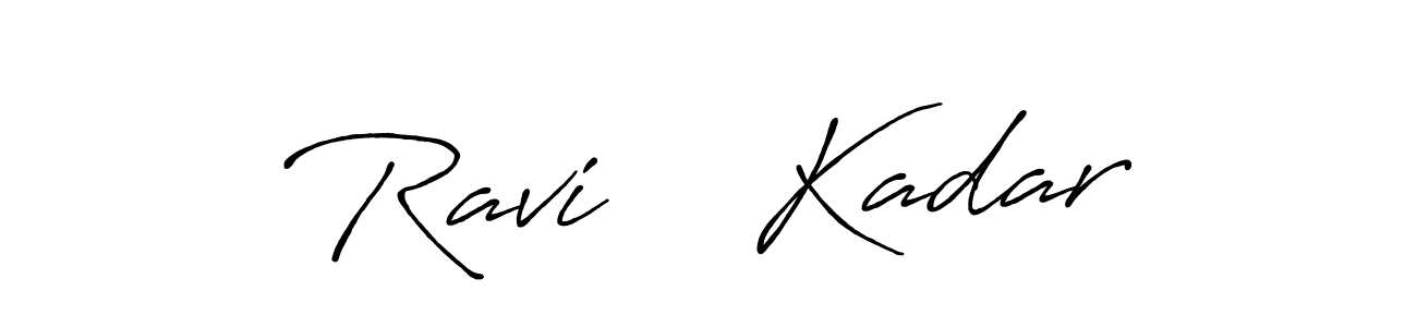 Make a beautiful signature design for name Ravi    Kadar. With this signature (Antro_Vectra_Bolder) style, you can create a handwritten signature for free. Ravi    Kadar signature style 7 images and pictures png