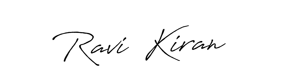 How to make Ravi  Kiran name signature. Use Antro_Vectra_Bolder style for creating short signs online. This is the latest handwritten sign. Ravi  Kiran signature style 7 images and pictures png